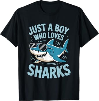 Just A Boy Who Loves Sharks For Men Funny Gift Idea Shark T-Shirt