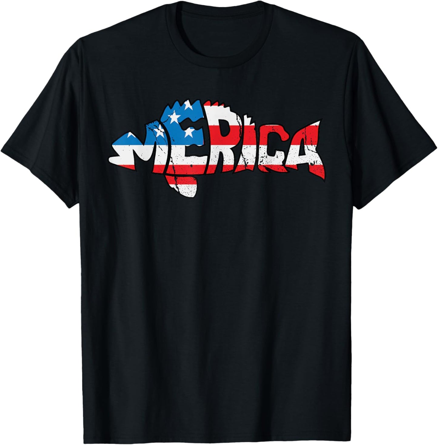 American Flag Fishing Lovers Fisherman Funny Fishing USA T-Shirt