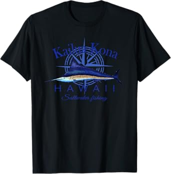 Kailua Kona Hawaii Sailfish Billfish Marlin Saltwater T-Shirt