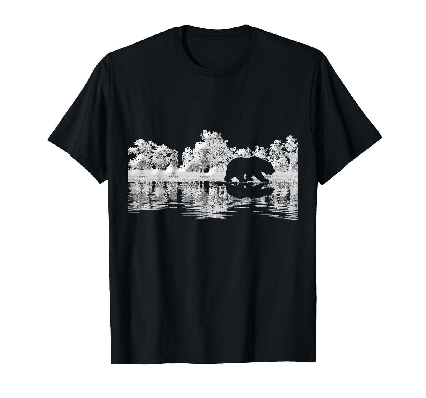 Trees Reflection Wildlife Nature Animal Bear Outdoor Forest T-Shirt