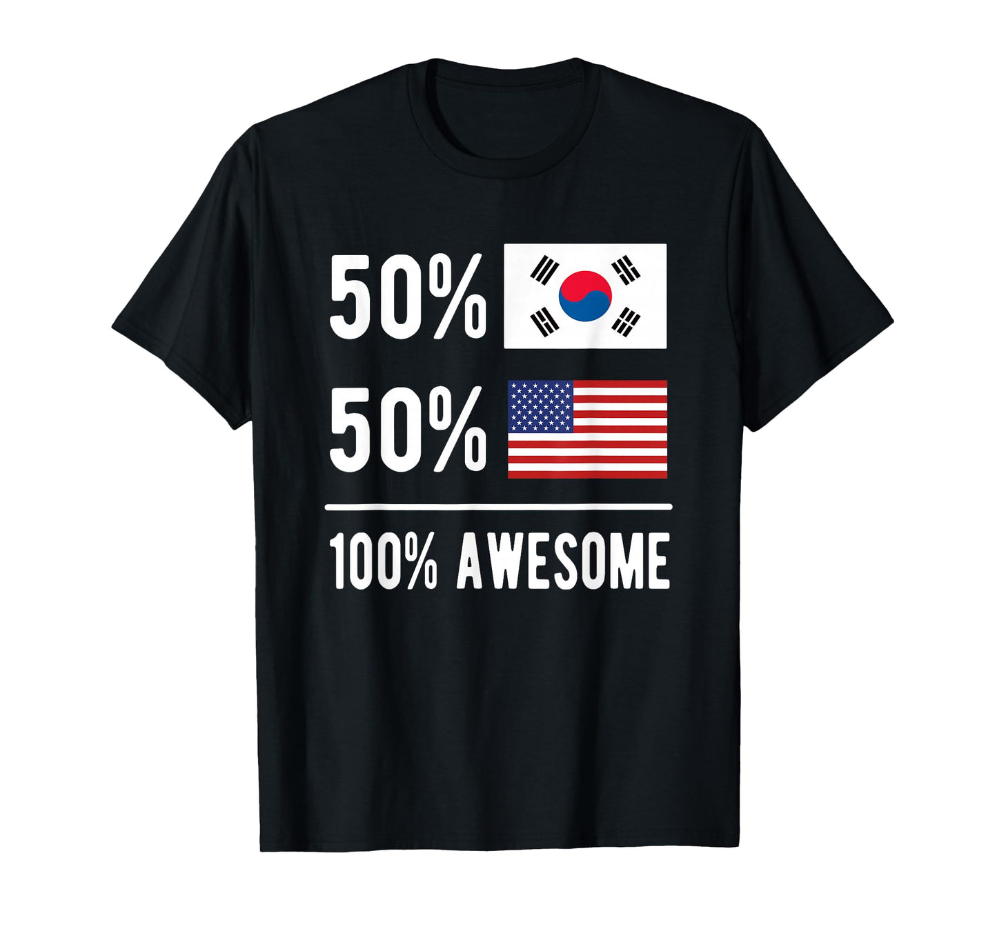 Proud South Korean American Flag South Korea USA T-Shirt