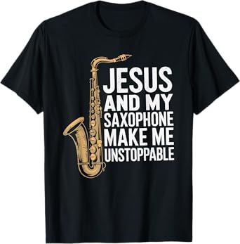Christian Sax Saxophone Player Design for Jazz Saxophonist T-Shirt