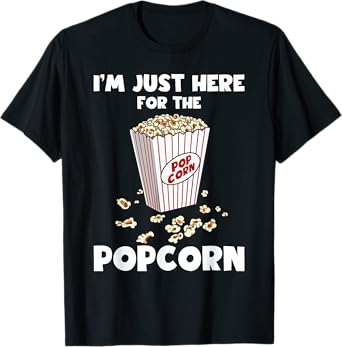 Funny Popcorn Art For Men Women Kids Pop Corn Popcorn Lovers T-Shirt
