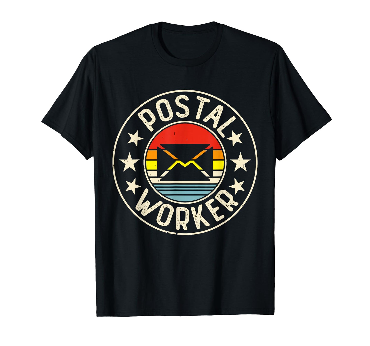 Postal Worker Sunset Vintage Retro T-Shirt