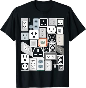 Electrical Outlet Plug and Socket Couples Halloween Costume T-Shirt