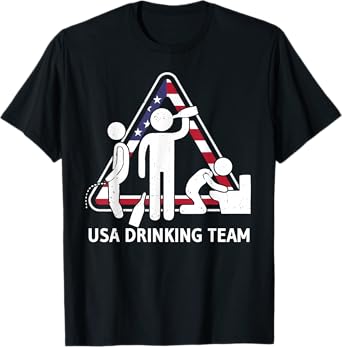 USA Drinking Team Shirt Beer Funny T-Shirt