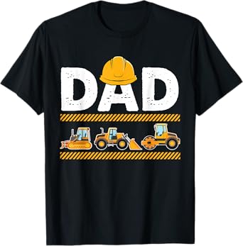 Funny Dad Construction Excavator Kids Matching Family T-Shirt