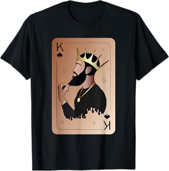 Spades King Card Black Man Crown Black History Month T-Shirt