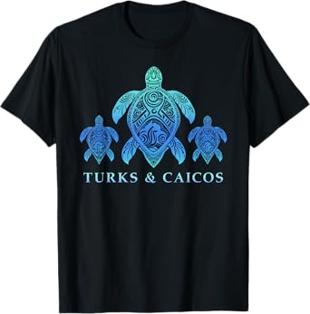 Turks & Caicos Tribal Green and Hawksbill Turtles Unity T-Shirt