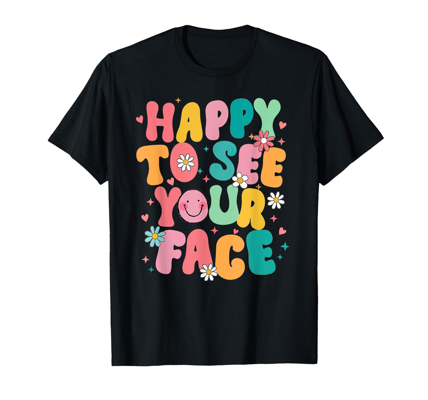 Happy To See Your Face Teacher Disco Ball Back To School T-Shirt