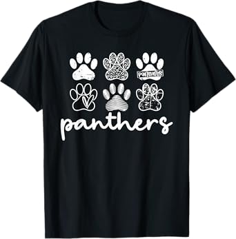 Vintage Panthers School Sports Name For Men Women Kids T-Shirt