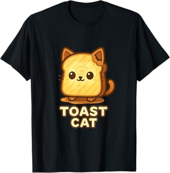 Toast Cat Cute Bread Funny Meme T-Shirt