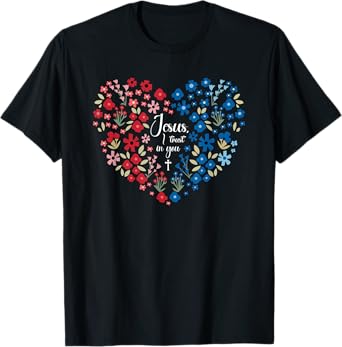 Jesus I Trust In You Catholic Christian Religious Women T-Shirt