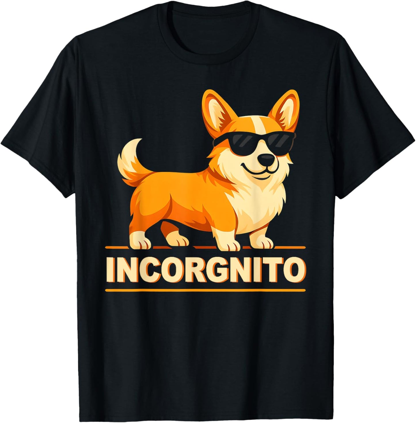 Funny Welsh Corgi Dog Owner Incorgnito Joke T-Shirt