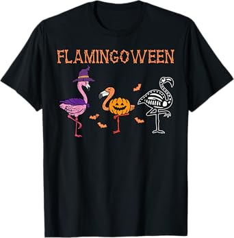Halloween Flamingo Flamingoween Funny Costume Women Men Kids T-Shirt