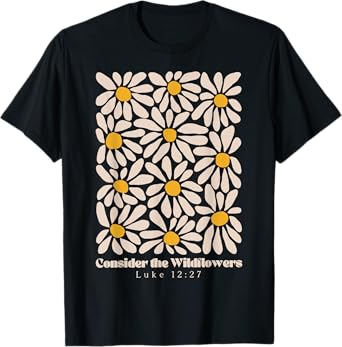 Consider the Wildflowers Retro Christian Jesus T-Shirt