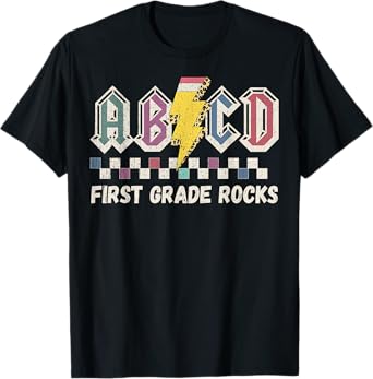 First Grade Rocks Teachers Back to School ABCD Rock Students T-Shirt