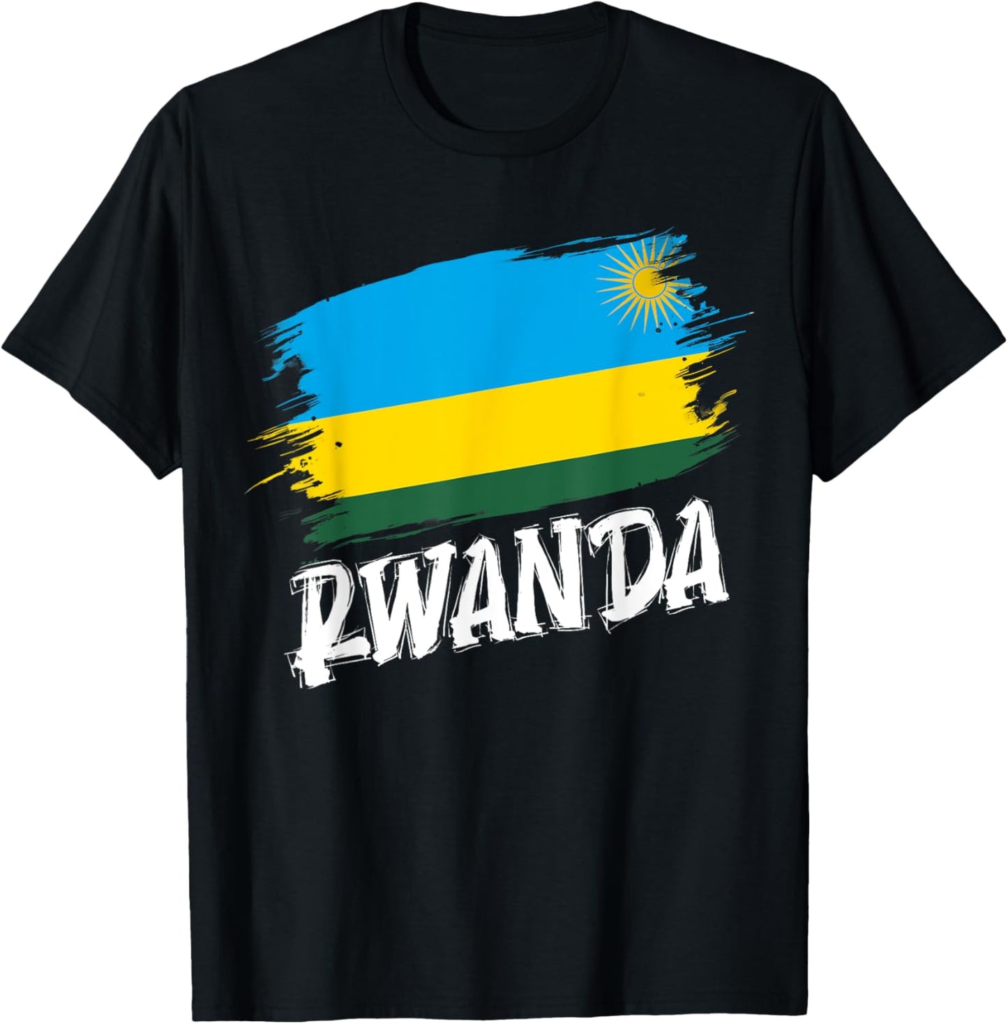 Patriotic Retro Rwandan Flag Rwanda T-Shirt