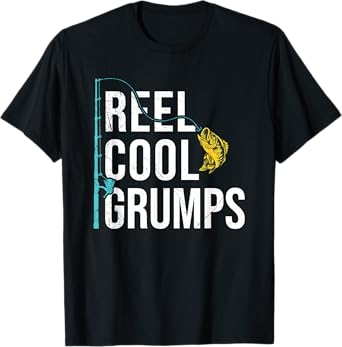 Mens Reel Cool Grumps Fishing Shirt Funny Father's Day T-Shirt