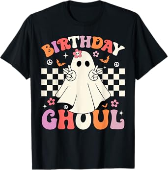 Halloween Birthday Ghoul Party Anniversary Booday Women Girl T-Shirt