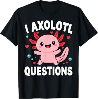 I Axolotl Questions Shirt Adults Youth Kids Retro Vintage T-Shirt