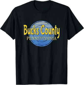 Bucks County PA Pennsylvania Vintage Style Graphic Tee