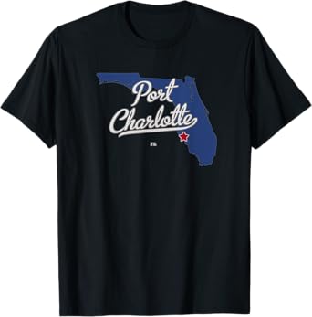 Port Charlotte Florida FL Map T-Shirt