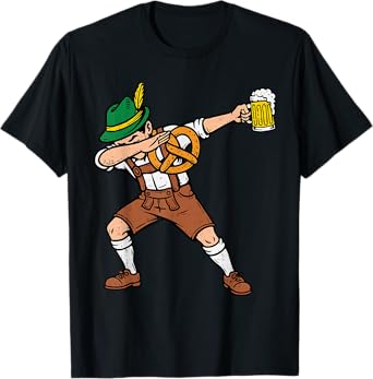 Dabbing German Oktoberfest Lederhosen Drinking Beer Festival T-Shirt