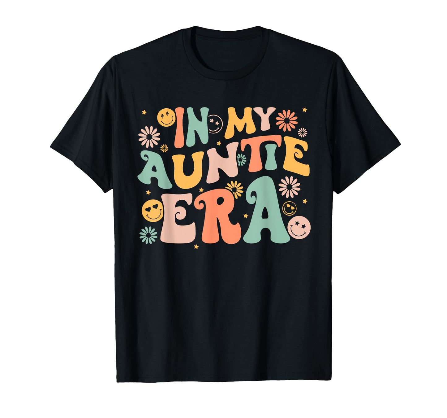 Retro Groovy In My AUNTIE Era Funny Aunt Life Women's T-Shirt