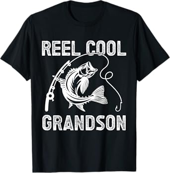 Reel Cool Grandson Fishing for Fisherman Father's Day T-Shirt