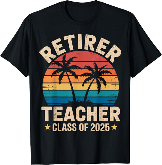 Retired Teacher Class of 2025 Vintage School T-Shirt