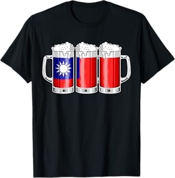 Beer Taiwanese Shirt - Beer Taiwan Flag Patriotic Women Men T-Shirt