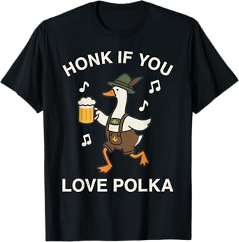 Retro Honk If You Love Silly Goose Beer Drinking Oktoberfest T-Shirt