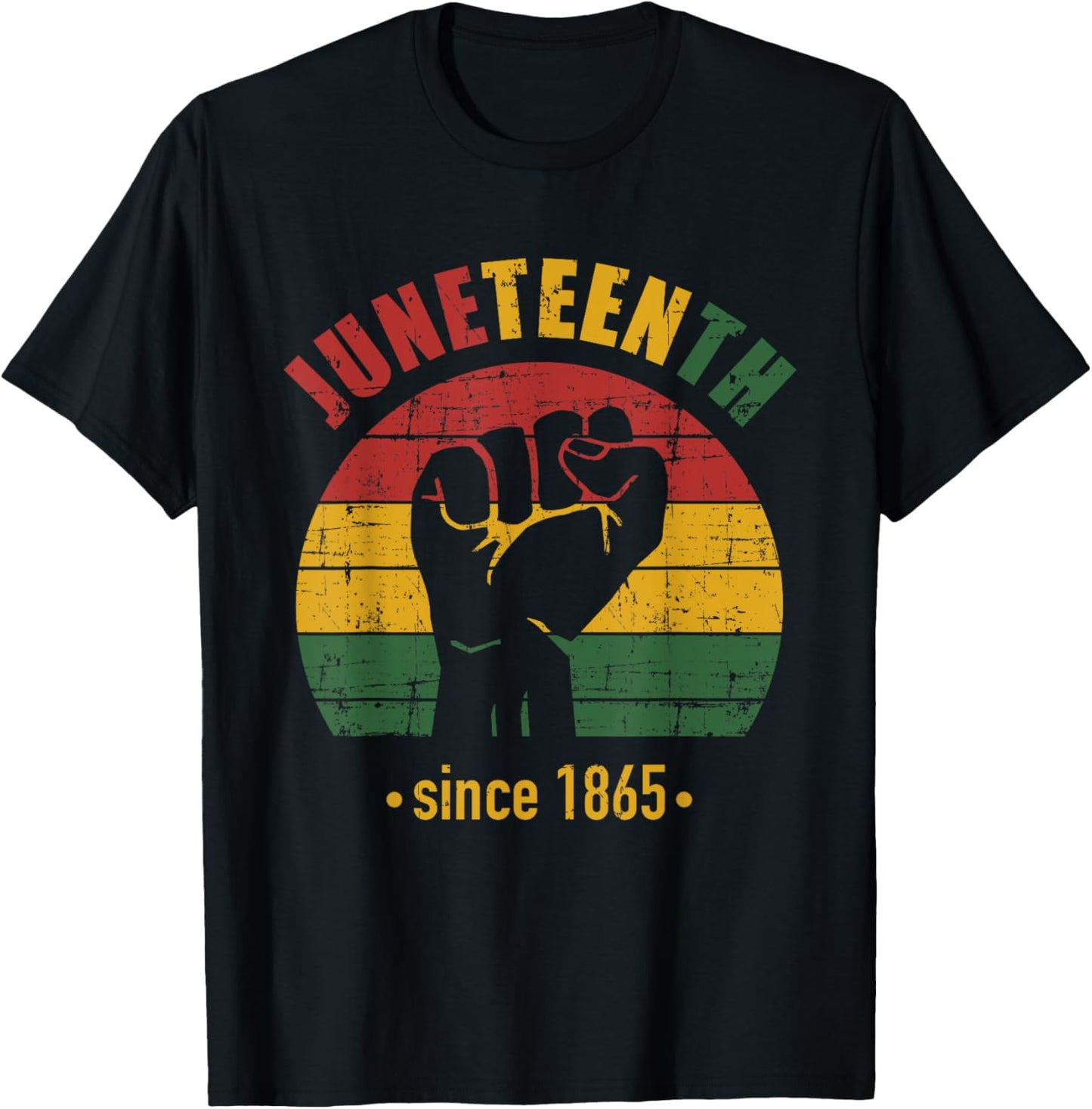 Juneteenth since 1865 with pan african flag and fist T-Shirt