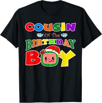 Cousin Of The Birthday Boy Funny Melon Family Matching T-Shirt