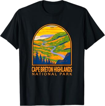 Cape Breton Highlands National Park Canada Vintage Emblem T-Shirt