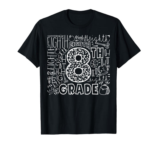 8th Grade Typography Team Eighth Grade Back To School T-Shirt