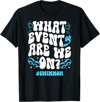 Swim Mom Groovy Swimming Mom Of A Swimmer Mom Swim Mama T-Shirt