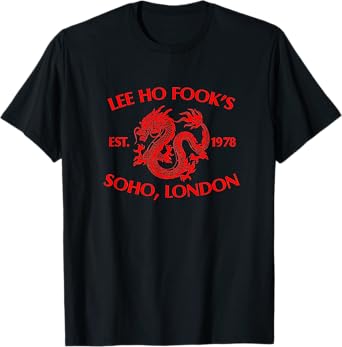 Le Ho Fooks Chinese Werewolf Restaurant Retro Vintage T-Shirt - Unisex-Adults - Black - Small - Short Sleeve - T-Shirt