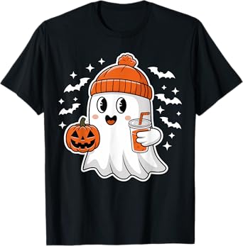 Halloween Ghost Drink Pumpkin T-Shirt