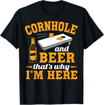 Cornhole And Beer Cornhole Player Funny Cornhole Team T-Shirt