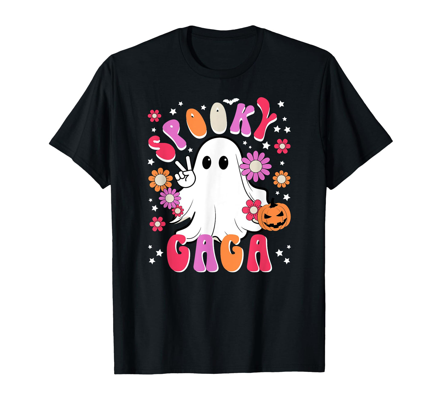 Spooky Gaga Grandma Halloween Gaga Grandmother Groovy T-Shirt