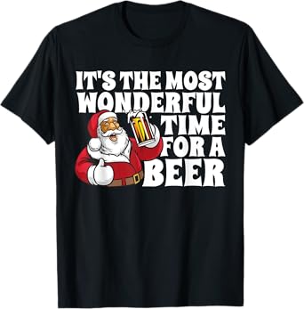 Its The Most Wonderful Time For A Beer Christmas In July T-Shirt