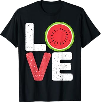 Cute Watermelon Print For Men Women Kids Watermelon Fruit T-Shirt