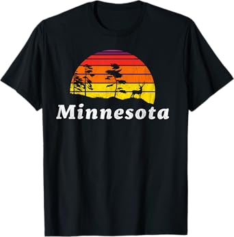 Vintage Minnesota Outdoors Retro 70s Nature T-Shirt