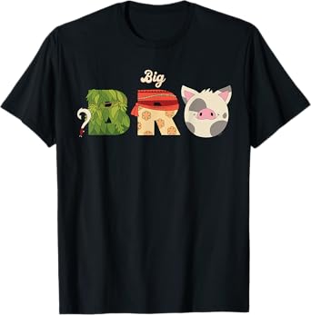 Disney Moana Letters "Big Bro" Family Trip Vacation T-Shirt