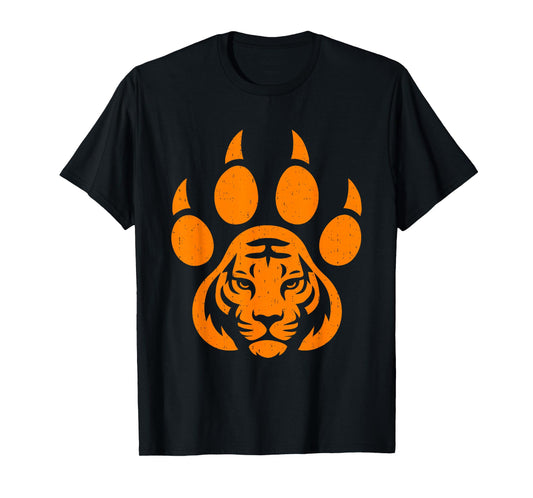Cool Tiger Print Paw Wildlife Animal Jungle T-Shirt