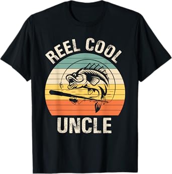 Mens Reel Cool Uncle Fishing Funny Gift for men T-Shirt