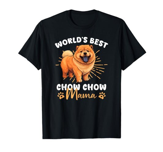 Chow Chow Dog Groovy World's Best Chow Chow mama T-Shirt for Men Women Kids