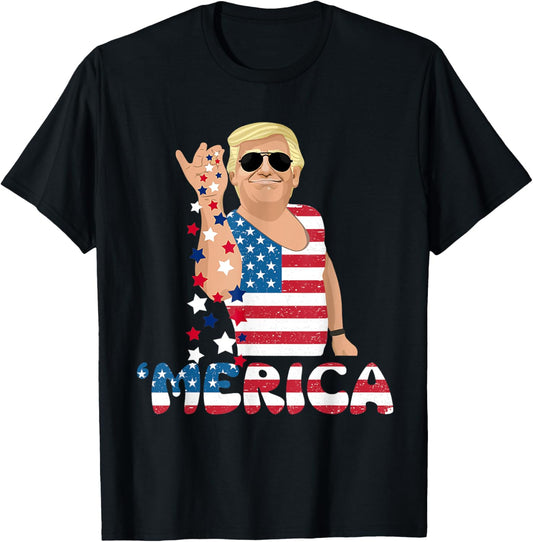 Patriotic Trump 4th of July America Freedom Independence Day T-Shirt